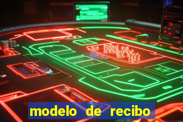 modelo de recibo de pagamento word